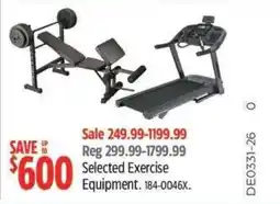Canadian Tire Selected Exercise Equipment offer