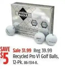 Canadian Tire Recycled Pro VI Golf Balls offer