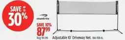 Canadian Tire Matrix adjustable 10' driveway offer