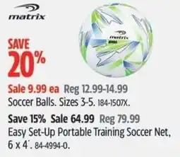 Canadian Tire Matrix soccer balls offer