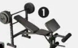 Canadian Tire Bench with 100-lb Weight Set and Barbell offer