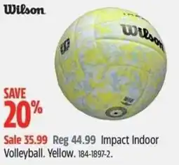 Canadian Tire Wilson impact indoor volleyball. yellow offer