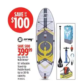 Canadian Tire Inflatable Stand-Up Paddle Board. Up to 287-lb capacity. offer