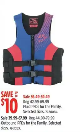 Canadian Tire Fluid PFDs for the Family offer