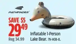Canadian Tire Pathfinder inflatable 1-person lake bear offer