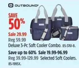 Canadian Tire Outbound deluxe 3-pc soft cooler combo offer