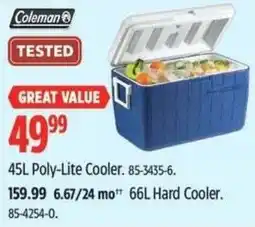 Canadian Tire Coleman Poly-Lite Cooler offer