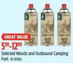 Canadian Tire Selected Woods and Outbound Camping Fuel offer