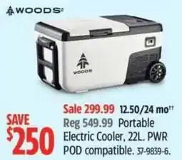 Canadian Tire WOODS Portable Electric Cooler PWR POD compatible offer