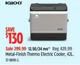 Canadian Tire IGLOO Metal-Finish Thermo Electric Cooler offer