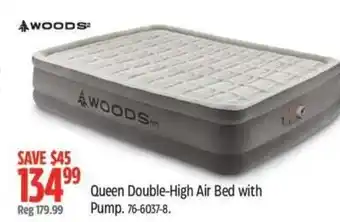 Canadian Tire WOODS Queen Double-High Air Bed with Pump offer