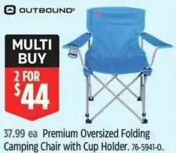 Canadian Tire OUTBOUND Premium Oversized Folding Camping Chair with Cup Holder offer