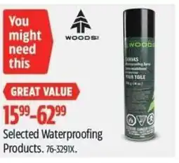 Canadian Tire WOODS Selected Waterproofing offer