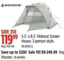 Canadian Tire WOODS Hideout Screen House offer