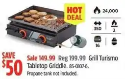 Canadian Tire Grill Turismo Tabletop Griddle offer