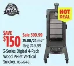 Canadian Tire 3-Series Digital 4-Rack Wood Pellet Vertical Smoker offer