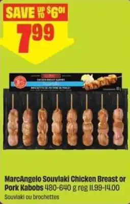 Chalo FreshCo Marcangelo souvlaki chicken breast or pork kabobs offer