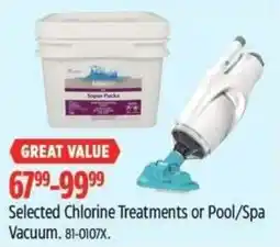 Canadian Tire Selected Chlorine Treatments or Pool/Spa Vacuum offer