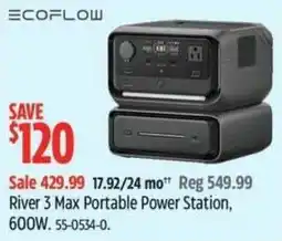 Canadian Tire ECOFLOW River 3 Max Portable Power Station offer