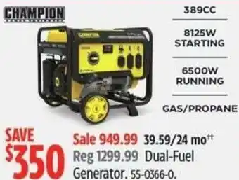 Canadian Tire CHAMPION Dual-Fuel Generator offer
