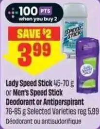 Chalo FreshCo Lady speed stick offer