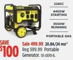 Canadian Tire Portable Generator offer