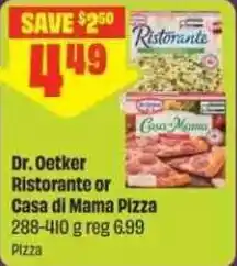 Chalo FreshCo Dr. oetker ristorante or casa di mama pizza offer