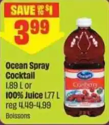 Chalo FreshCo Ocean spray cocktail offer