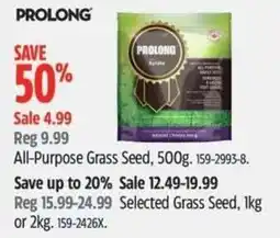 Canadian Tire PROLONG All-Purpose Grass Seed offer
