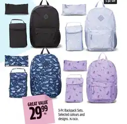 Canadian Tire 3-Pc Backpack Sets offer
