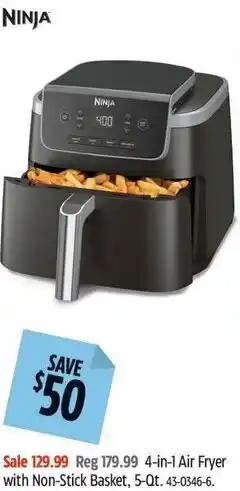 Canadian Tire NINJA 4-in-1 Air Fryer with Non-Stick Basket offer