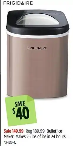 Canadian Tire FRIGIDAIRE Bullet Ice Maker offer