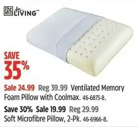 Canadian Tire Ventilated Memory Foam Pillow with Coolmax offer