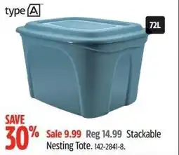 Canadian Tire Stackable Nesting Tote offer