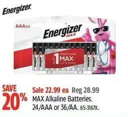 Canadian Tire MAX Alkaline Batteries offer