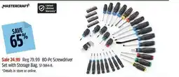 Canadian Tire MASTERCRAFT Screwdriver Set with Storage Bag offer
