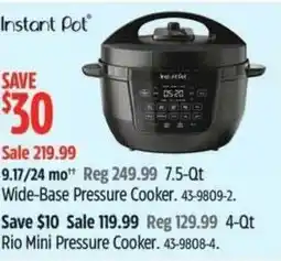 Canadian Tire Qt Wide-Base Pressure Cooker offer