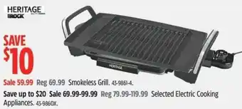 Canadian Tire HERITAGE BROCK Smokeless Grill offer
