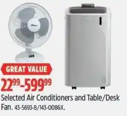 Canadian Tire Selected Air Conditioners and Table/Desk Fan offer