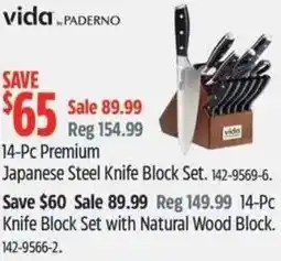 Canadian Tire Japanese Steel Knife Block Set offer