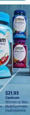 Walmart Centrum Women or Men MultiGummies offer