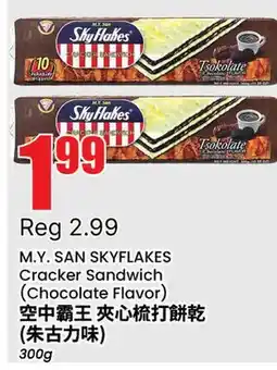 Btrust Supermarket M.Y. SAN SKYFLAKES Cracker Sandwich (Chocolate Flavor) offer