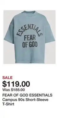 Holt Renfrew FEAR OF GOD ESSENTIALS Campus 90s Short-Sleeve T-Shirt offer