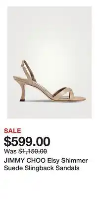 Holt Renfrew JIMMY CHOO Elsy Shimmer Suede Slingback Sandals offer