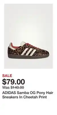 Holt Renfrew ADIDAS Samba OG Pony Hair Sneakers In Cheetah Print offer
