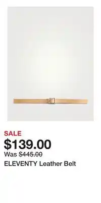 Holt Renfrew ELEVENTY Leather Belt offer