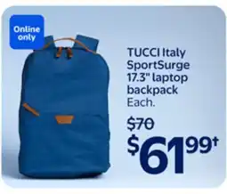 Walmart TUCCI Italy SportSurge 17.3 laptop backpack offer