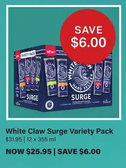 LCBO White Claw Surge Variety Pack offer
