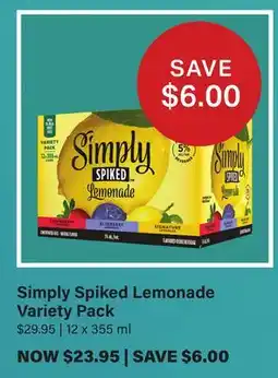 LCBO Simply Spiked Lemonade Variety Pack offer