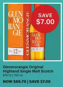 LCBO Glenmorangie Original Highland Single Malt Scotch offer